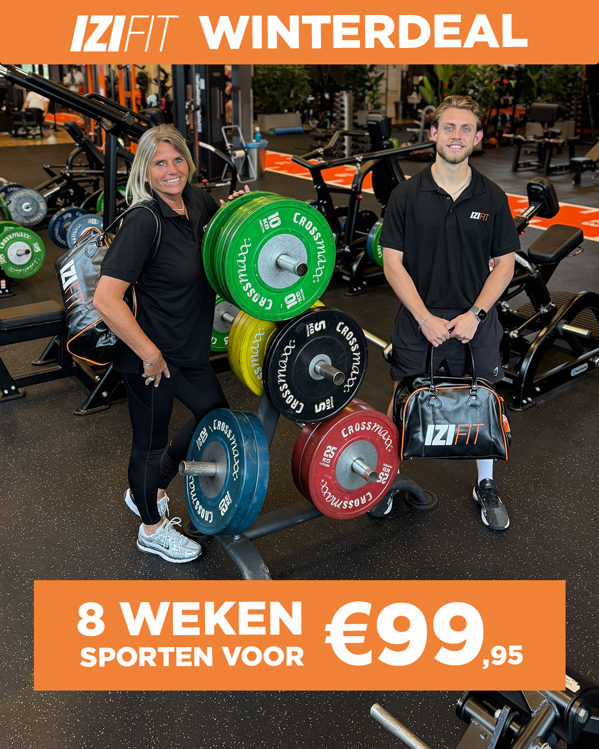 Winterdeal 8 weken sporten | fitness | IZI Fitness Huizen